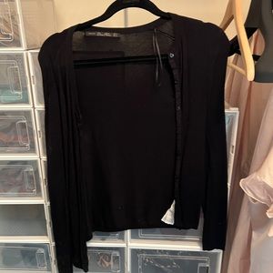 black zara cardigan